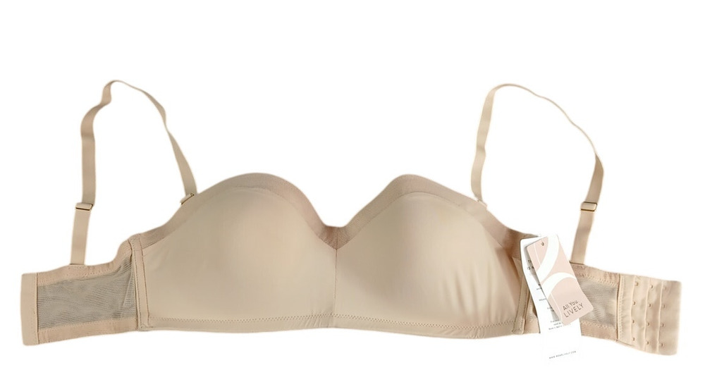 Lively Bra Womens 34D Beige Strapless Adjustable Straps Padded NWT